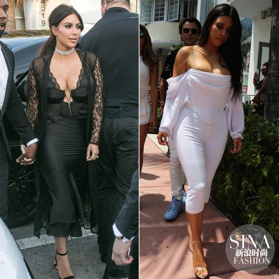 沒有孕肚的金-卡戴珊也會高級的秀性感，偶爾還扮個(gè)小清新