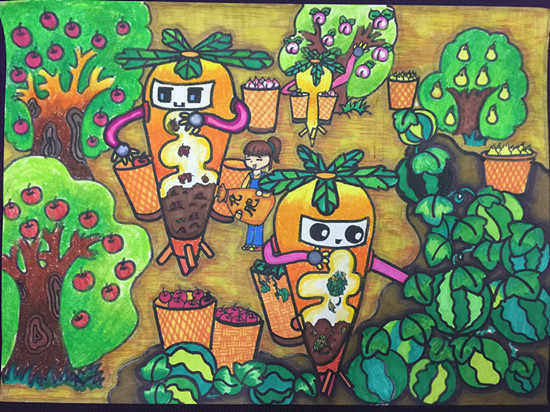 《果園小幫手》金水區(qū)工人第一新村小學 作者：王慧 輔導(dǎo)教師：陳陽