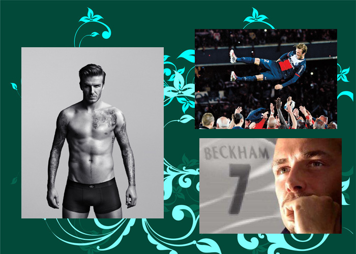 在小貝的最后一戰(zhàn)中，有女球迷含淚打出“再踢一年”的橫幅。也有人認(rèn)為，貝克漢姆的“超級(jí)完美偶像”形象更像是好萊塢打造出來(lái)的，退役也像是一場(chǎng)秀。