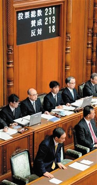 27日，日本國會參議院公布新建“國家安全保障會議”法案投票結(jié)果。