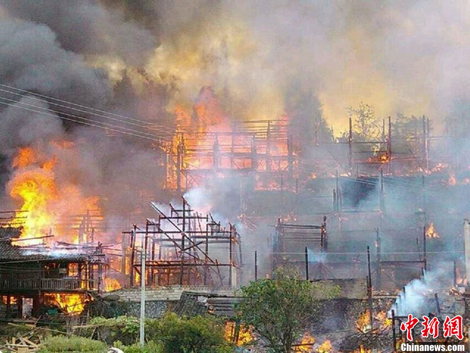 圖為火災現(xiàn)場。沫浠 攝 圖片來源：CFP視覺中國