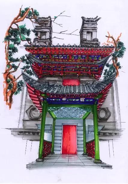 明艷的紅、生機(jī)的綠、深沉的藍(lán)、古樸的灰，足見博雅樓的獨(dú)特韻味。