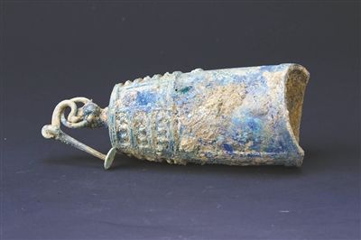 2號(hào)墓出土的銅編鐘。