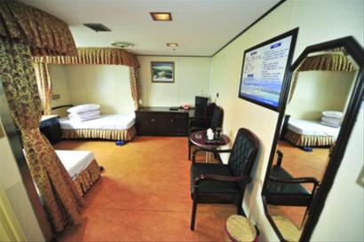 “椰香公主”號(hào)內(nèi)部設(shè)施。據(jù)記者了解，高端的豪華商務(wù)艙、特等艙、一等艙都被用于公務(wù)接待。 /CFP