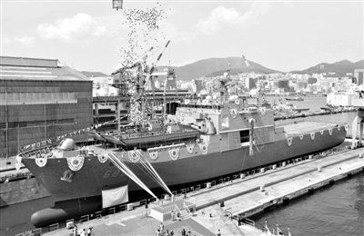 9月11日，韓國釜山，韓國海軍新一代登陸艦“天王峰”號舉行了下水儀式。