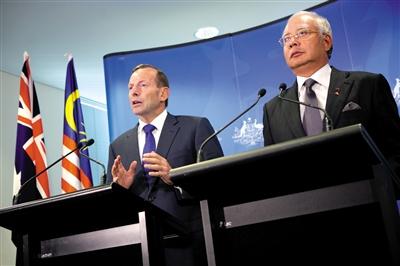 3日，澳大利亞珀斯城區(qū)，澳大利亞和馬來西亞兩國總理舉行聯(lián)合發(fā)布會。