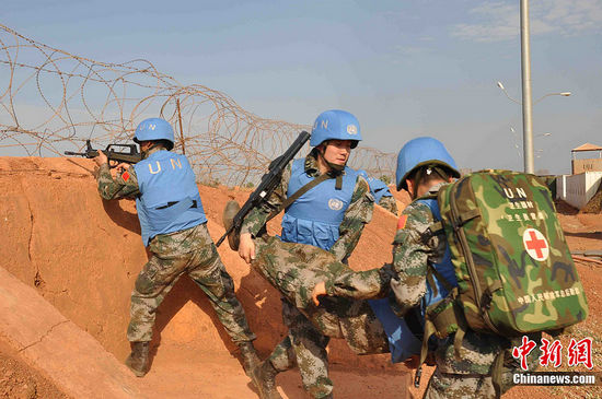 資料圖：中國(guó)維和部隊(duì)。