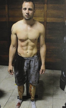 “刀鋒戰(zhàn)士”皮斯托瑞斯過失槍殺女友現(xiàn)場照片。