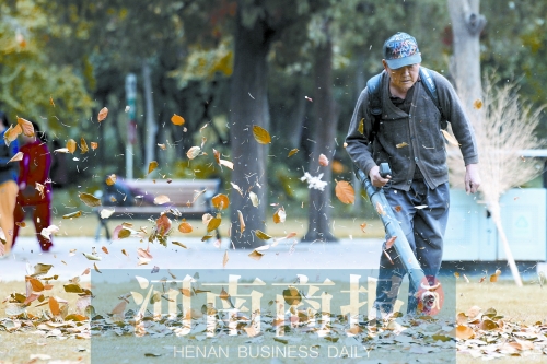 秋風(fēng)吹過，落葉滿地