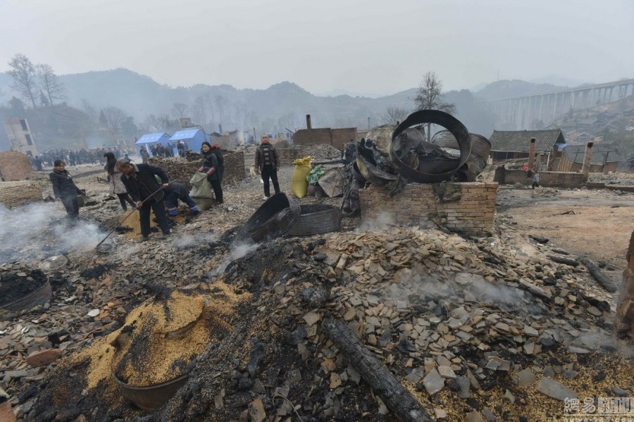 貴州300年歷史古寨遭大火 貴州300年歷史古寨遭大火