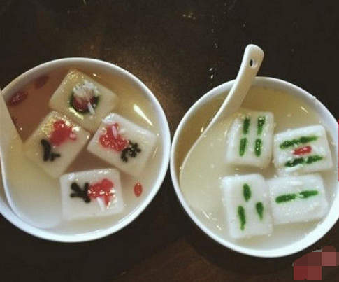 來碗清一色！火鍋店推出創(chuàng)意麻將湯圓