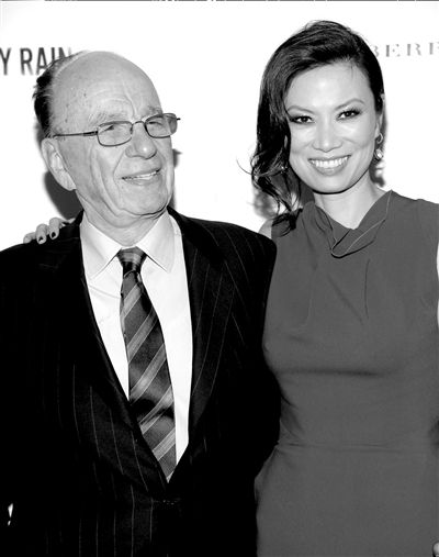 默多克與鄧文迪（2009年資料圖）。圖/東方IC