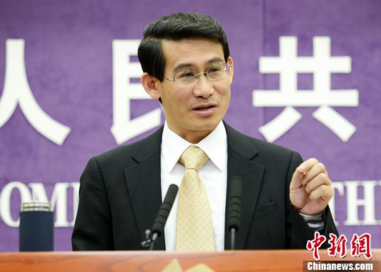 10月17日，中國(guó)商務(wù)部舉行例行發(fā)布會(huì)，介紹1-9月中國(guó)商務(wù)運(yùn)行情況。圖為商務(wù)部新聞發(fā)言人沈丹陽(yáng)。