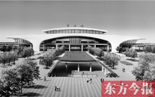 商合杭高鐵商丘站效果圖，暢想一下未來的俏模樣吧 資料圖片