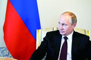 普京時隔10天來首次公開露面，3月16日，他在圣彼得堡會見吉爾吉斯斯坦總統(tǒng)阿坦巴耶夫。