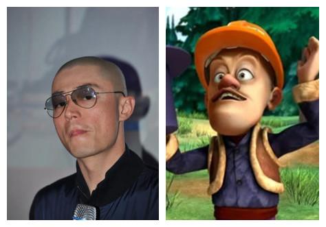 霍建華撞臉光頭強 這畫風(fēng)差別有點大?。ńM圖）