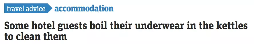 太惡心！女游客竟用酒店燒水壺煮自己的臟內(nèi)褲