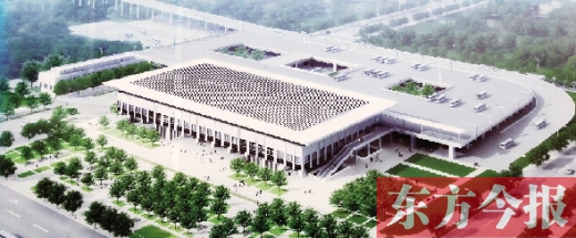 鄭州新北站效果圖 東方今報記者 袁曉強 攝 鄭州新北站效果圖 東方今報記者 袁曉強 攝