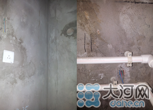 空調(diào)專用線路，用電負(fù)荷較大 圖為衛(wèi)生間電線走線