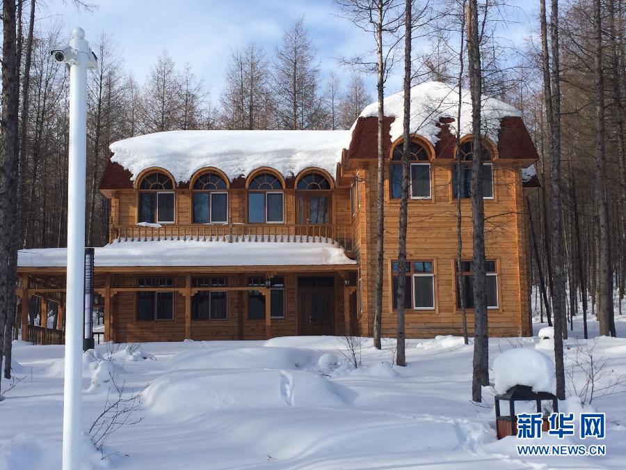 穗豐園里的高檔木制別墅（2013年12月8日攝）。新華社記者程子龍攝