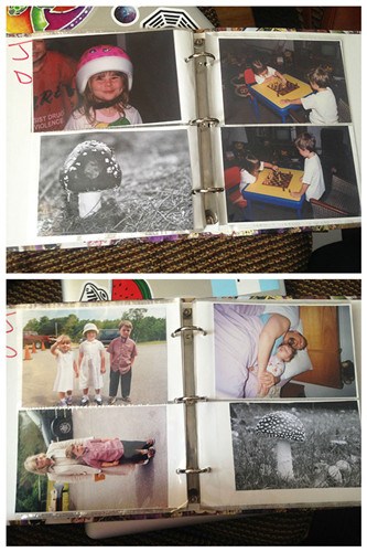 圖五：這位老爹最神的是，把一棵蘑菇的照片放進(jìn)了家庭相冊(cè)里，真正地作為家人來(lái)對(duì)待。