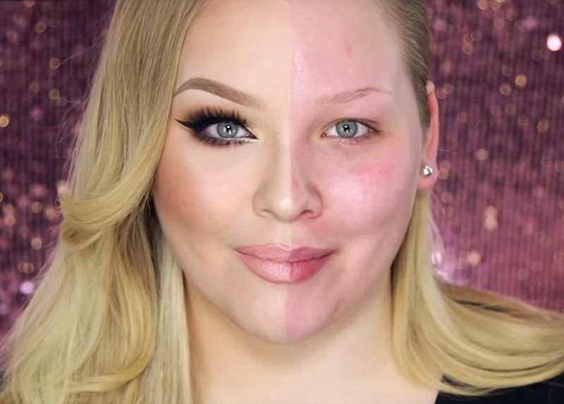 尼基左右臉的巨大差距讓網(wǎng)友驚呼看到了“化妝的神奇力量”。