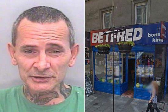 英國一笨賊竟用紙巾糊臉搶劫。