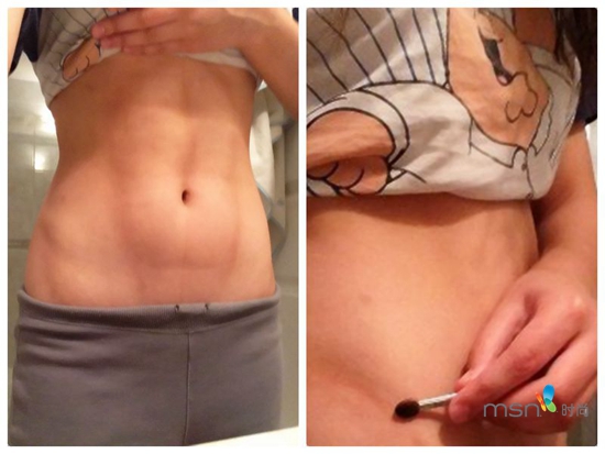 蔡依林 你的馬甲線(xiàn)“脫妝”了！