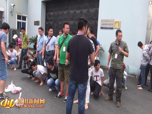 公安局管抓捕詐騙公司現場（警方視頻截圖）。