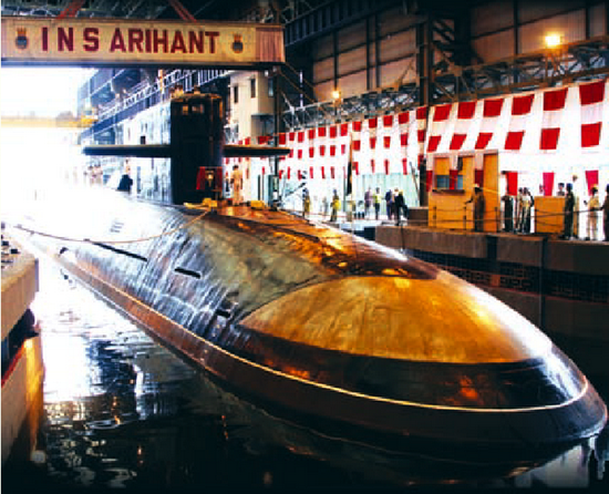 資料圖：印度殲敵者號核潛艇。