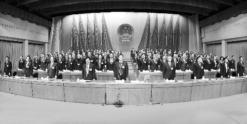 　1月20日下午，省十二屆人大三次會議閉幕　河南日報記者 郭宇/攝