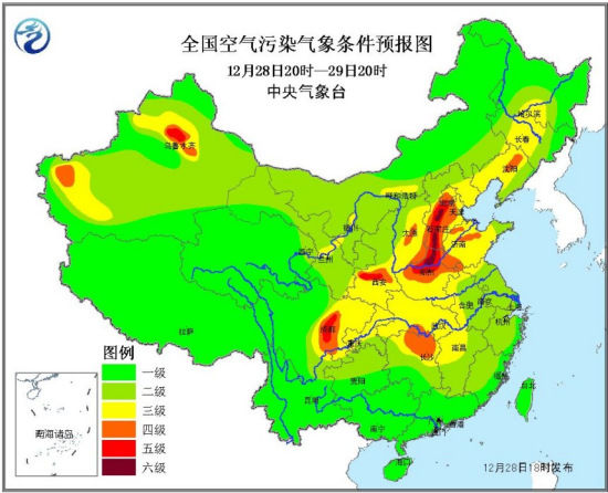 京津魯及冀中南、豫北將有輕到中度霾局地重度霾